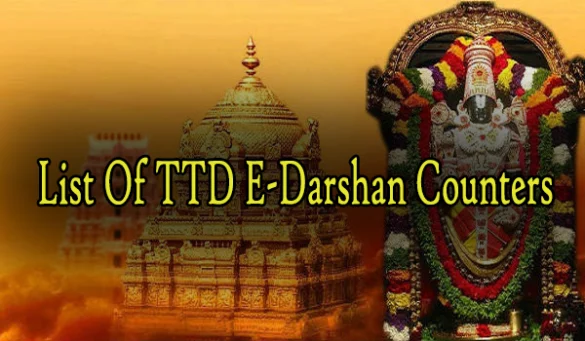 List of TTD e-Darshan Counters List of TTD e-Darshan Counters