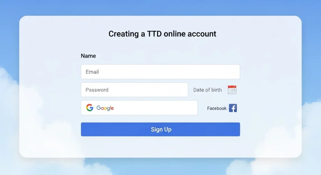 TTD Online Account
